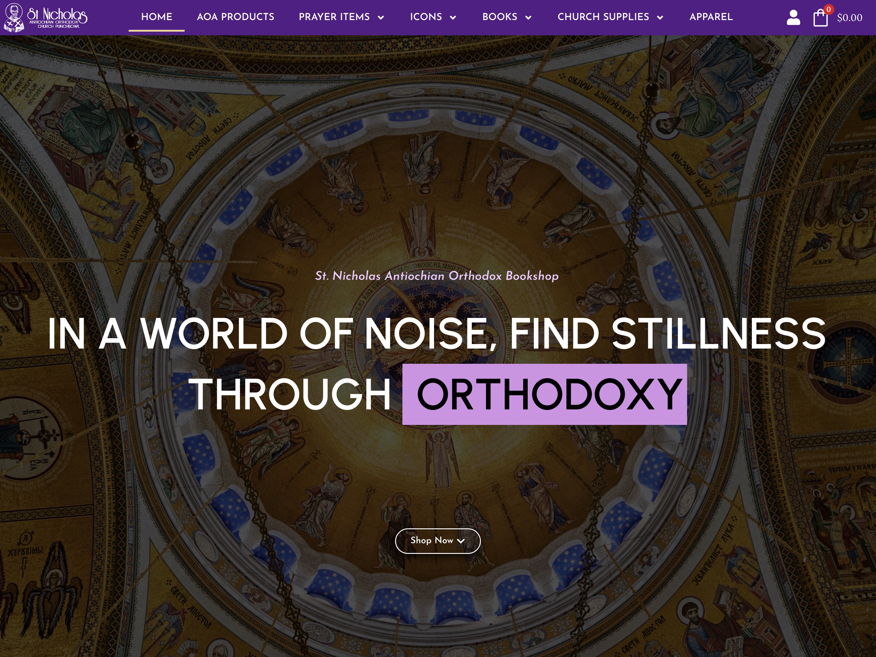 St Nicholas Bookshop website screenshot